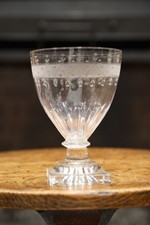 Regency Etched Glass Rummer on