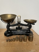 Libra Scale co Vintage Weighing Scales Made In England Antique Brass Kitchen