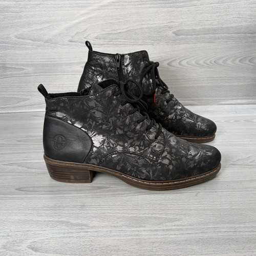 Rieker womens black - womens, silver