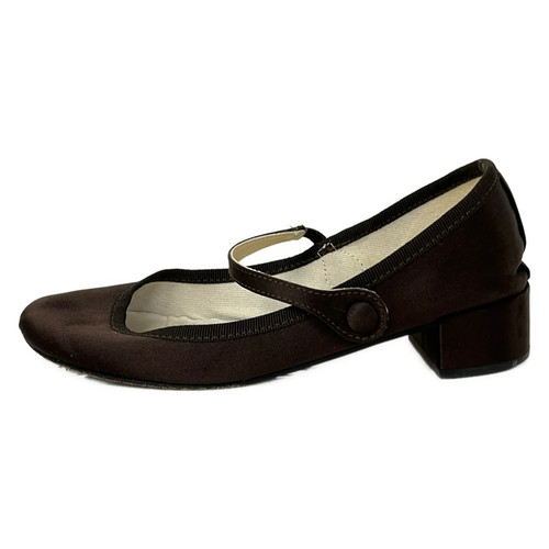Repetto dark brown satin - brown,