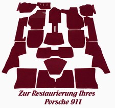 Carpet Set for Porsche 911 3.0 SC Coupe Porsche Knit Velour Burgundy 78-1983