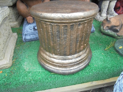 Round plinth concrete - concrete, garden