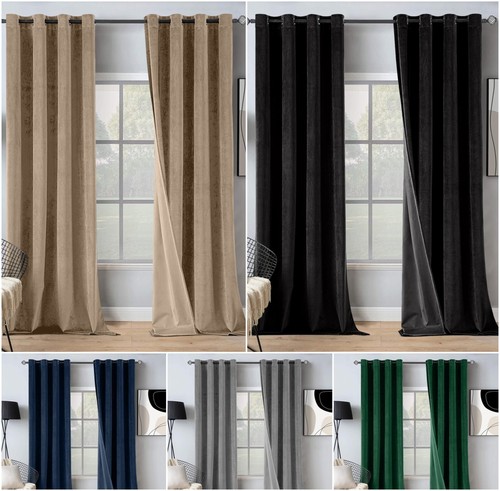 Thick velvet blackout curtains - velvet,