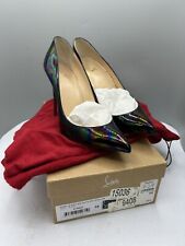 Christian Louboutin Size 38 Women 8 Pigalle Follies Pumps Patent Stellar Oil