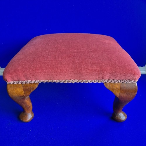 Red draylon upholstered foot - red,