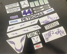 Motorsport Helmet Stickers F 1 2020 Lewis H Custom Set Full Size 1.1 One