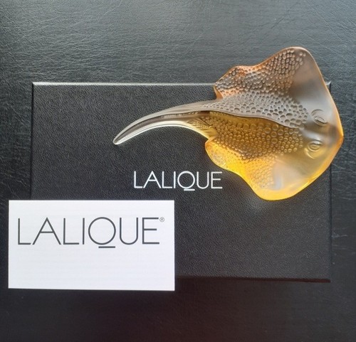 Lalique amber stingray - lalique, in