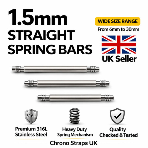 5mm watch spring bars - 1.5mm,