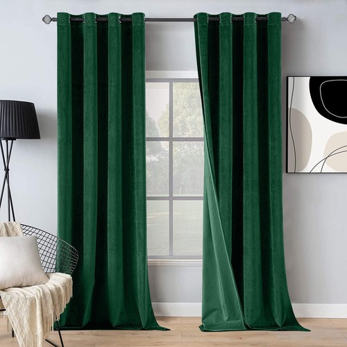 Thick velvet blackout curtains - velvet,