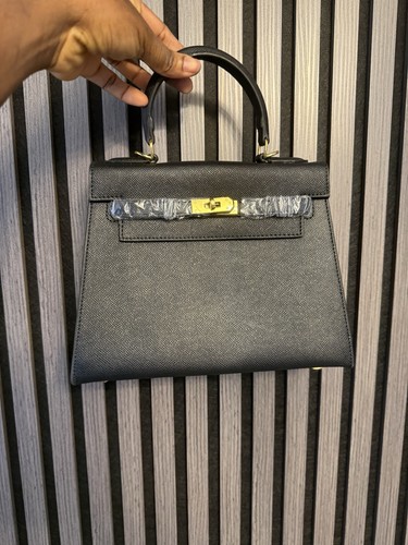 Black mini tote satchel bag - black,