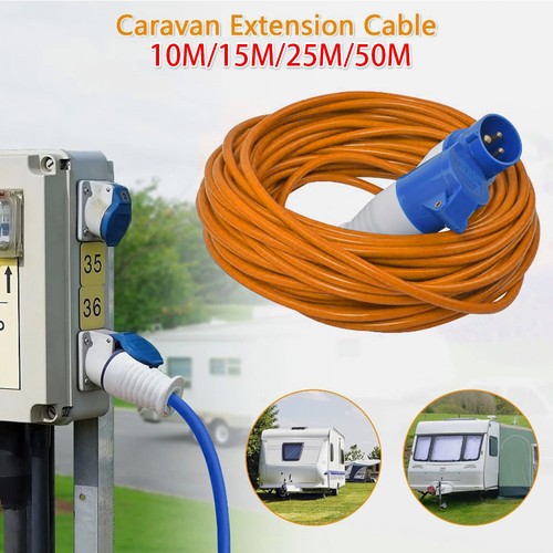 Caravan mains extension - caravan, lead