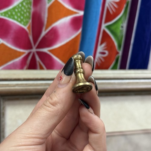Antique brass wax - seal, stamp
