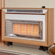 Flavel Misermatic Gas Fire Light Oak FORML0EN 7 Year Warranty Radiant Gas Fire