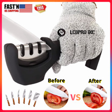 Knife SHARPENER Professional System Ceramic Tungsten Kitchen Sharpening Tools US