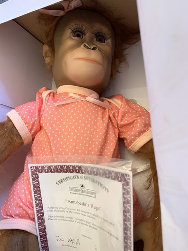 Annabelle hugs monkey - annabelle's,