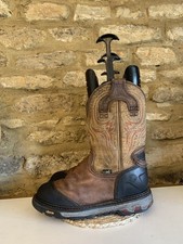 Justin Mens Brown Embroidered