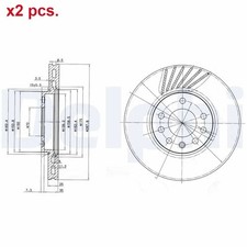 X2 PCS FRONT / REAR BRAKE DISC