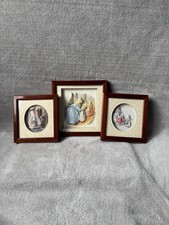 Beatrix Potter Framed 3D Decoupage Pictures John Ellem Peter Rabbit Hunca Munca