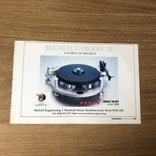 GRAM214 MAGAZINE ADVERT 5X8 MICHELL GYRODEC SE TURNTABLE