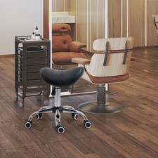 PU Leather Saddle Stool w/