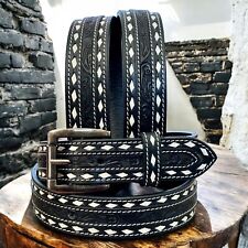 MENS BELT THICK WESTERN GUN HOLSTER BELT HEAVY DUTY 14 OZ LEATHER EDC BELT 1.5"