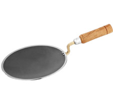 TAWA ROTI NAAN PAN CHAPATI COOKING WOODEN HANDLE KITCHENWARE 10" HEAVY DUTY