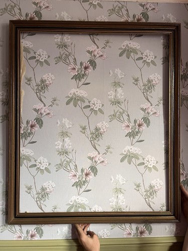 Vintage large wooden picture - large,