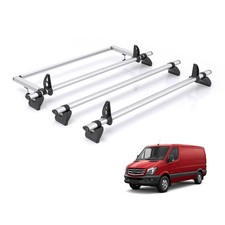 Rhino Pro Roof Rack for Mercedes Sprinter 2006�2018 Std Roof - 3 Bars + Roller