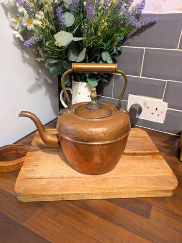 Copper stove top kettle with - copper,
