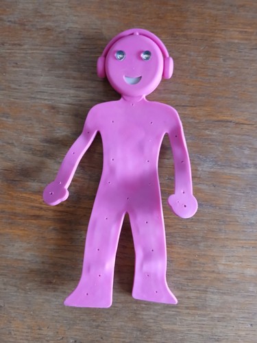 Pink bendy robot fidget - pink,