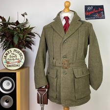NORFOLK Men’s (38S) Tweed Shooting Full Belt HACKING Derby Tweed Blazer Jacket