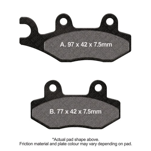 Ebc cycle brake pads - m/cycle,