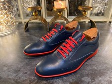 John Lobb - Aston Martin  - 8695 - Navy Blue & Red  Driving Shoes - UK 6