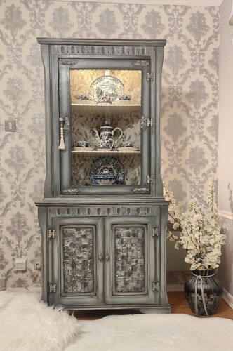 Corner cabinet grey tall slim - corner,