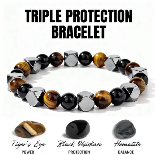 Obsidian tiger eye hematite - obsidian,