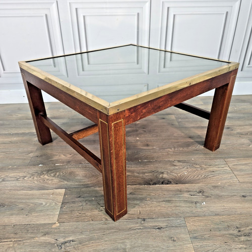 Vintage inlaid coffee table - inlaid,