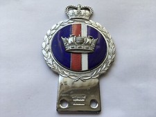 C1950s-60s VINTAGE ROYAL NAVY J.R.GAUNT MADE REGIMENTAL CAR BADGE