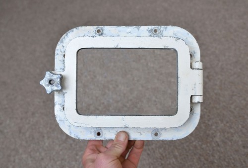 Old aluminium porthole window - aluminium,