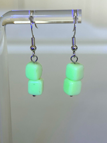 Vintage uranium glass - vintage, earrings