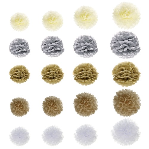 20pcs tissue paper pom poms - paper,