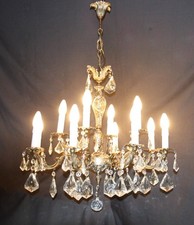 A VINTAGE FRENCH CHANDELIER  2 TIER 12 LIGHT CEILING LIGHT (OT28)