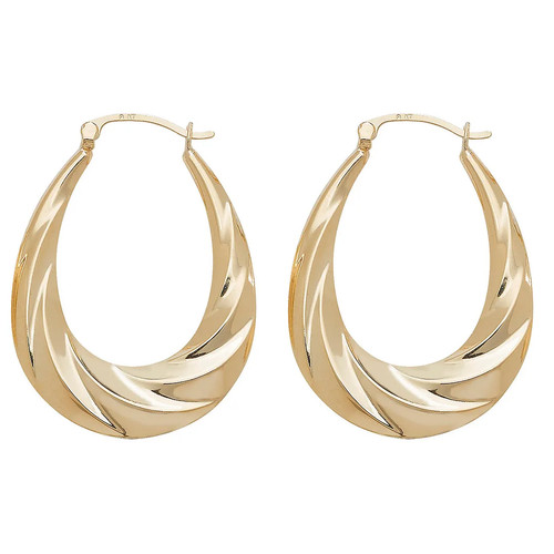 Creole earrings 9ct yellow - creole,
