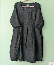 Out Of Xile Dress Black Linen