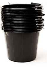 10x Black Bucket 3 Gallon