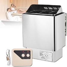 Stainless Steel Electric Sauna Heater 9KW Wet & Dry Stove w/ External Controller