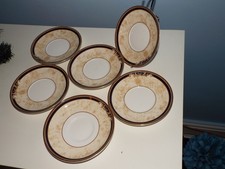 6 x Wedgwood Cornucopia Bone China Coffee Can Saucers 14cm 5.5"