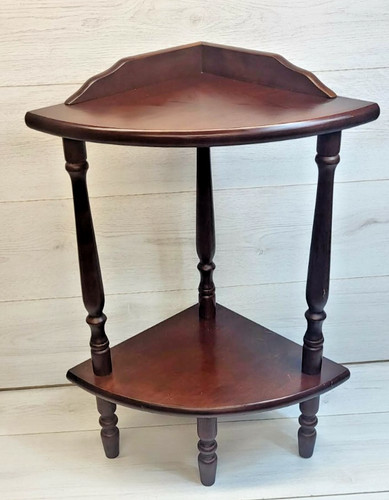 Vintage wooden corner plant - wooden,