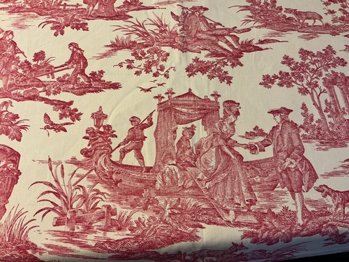 Vtg bloomcraft toile fabric - vtg,
