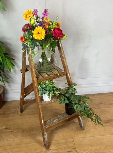 Vintage wooden fold step - fold, up