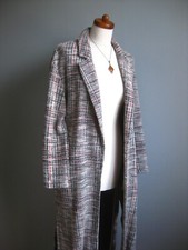 M&S CARDIGAN COAT 10 8 duster maxi cotton mix wrap CARDICOAT long COLLECTION 